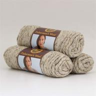 🧶 lion brand fishermen's wool yarn (3 pack) 150-202 birch tweed: durable and warm yarn for all your knitting projects! logo