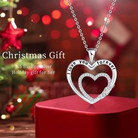 img 2 attached to 💎 Sianilvera Forever Love Cross Necklace with Cubic Zirconia - Ideal Birthday Jewelry Gifts for Mom, Daughter, Wife, Girlfriend