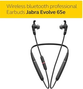 img 3 attached to Jabra Evolve 65e Wireless Neckband Headset: Link 370, MS-Optimized - Superior Sound, 13 Hours Battery Life, Passive Noise Cancelling