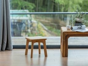 img 1 attached to 🪜 SUBEHO Bamboo Step Stool - Kitchen & Bathroom Foot Stool for Kids and Adults - Supports up to 300 lbs