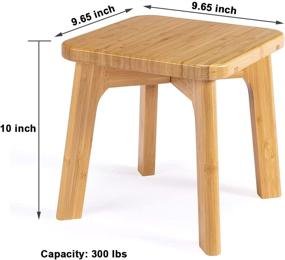 img 3 attached to 🪜 SUBEHO Bamboo Step Stool - Kitchen & Bathroom Foot Stool for Kids and Adults - Supports up to 300 lbs