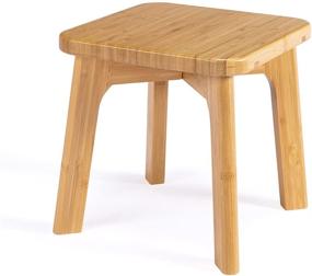 img 4 attached to 🪜 SUBEHO Bamboo Step Stool - Kitchen & Bathroom Foot Stool for Kids and Adults - Supports up to 300 lbs