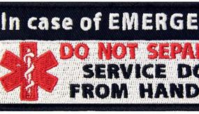 img 3 attached to 🐾 Emergency Medic Service Dog Vest/Harness Patch - Star of Life Emblem with Hook & Loop Fastener Attachment