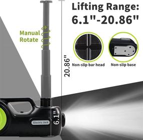 img 3 attached to 🚗 Convenient and Efficient 5 Ton Hydraulic Car Jack Kit with Impact Wrench, Inflator, LCD Display & Tire Pressure Measurement