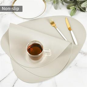 img 1 attached to Durable and Stylish Punkspace Leather Placemats: Easy to Clean and Resistant