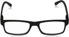 img 3 attached to 👓 MAGNIFEYE Stylish Unisex Reading Glasses, 1.25 Diopters, Sleek Black Design