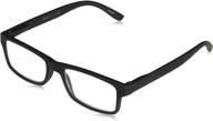 👓 magnifeye stylish unisex reading glasses, 1.25 diopters, sleek black design logo