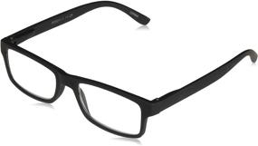 img 4 attached to 👓 MAGNIFEYE Stylish Unisex Reading Glasses, 1.25 Diopters, Sleek Black Design