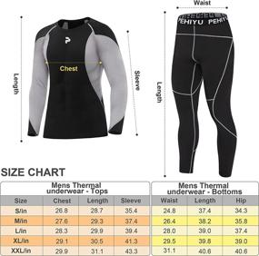 img 3 attached to Thermal Fleece-Lined Men's Compression Pants & Tactical Sports Long Sleeve Set for Fitness and Warmth