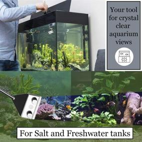 img 1 attached to Sungrow Aquarium Glass Cleaner: Efficient, Long-Handled Tool Reduces Cleaning Time by Half, Minimizes Hand Moisture, Powerful Blade for Stubborn Residue Removal, Ideal for Regular Tank Upkeep