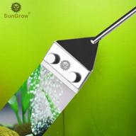 sungrow aquarium glass cleaner: efficient, long-handled tool reduces cleaning time by half, minimizes hand moisture, powerful blade for stubborn residue removal, ideal for regular tank upkeep logo