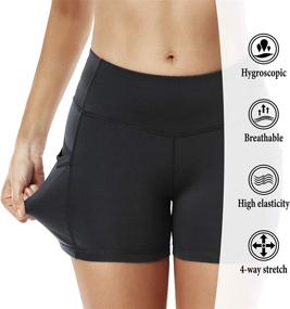 img 1 attached to 🏃 Find Comfort and Style with kenlcad Women's High Waist Leggings and Compression Shorts for Running and Yoga Workouts