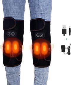 img 4 attached to Massage Heating Knee Brace for Knee Pain Relief, Electric Heating Knee Pad with Vibration and Thermal Heat Therapy - Meniscus Arthritis Patella Muscle Pain Relief, Injury Recovery (1 Pair)