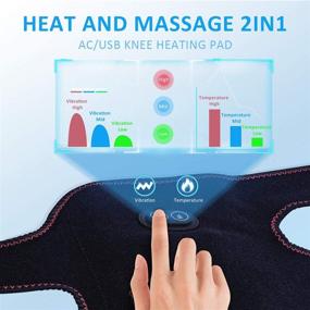 img 3 attached to Massage Heating Knee Brace for Knee Pain Relief, Electric Heating Knee Pad with Vibration and Thermal Heat Therapy - Meniscus Arthritis Patella Muscle Pain Relief, Injury Recovery (1 Pair)