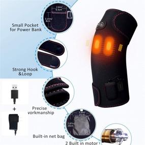 img 2 attached to Massage Heating Knee Brace for Knee Pain Relief, Electric Heating Knee Pad with Vibration and Thermal Heat Therapy - Meniscus Arthritis Patella Muscle Pain Relief, Injury Recovery (1 Pair)