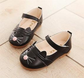 img 2 attached to 😻 Vokamara Cute Cat Toddler Girls' PU Leather Mary Jane Shoes
