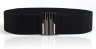 💃 elegant and functional: yyxr women's black vintage plus elastic stretchy waist cinch trimmer belt logo