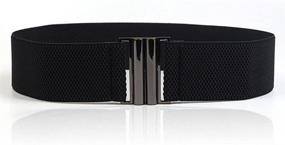 img 4 attached to 💃 Elegant and Functional: YYXR Women's Black Vintage Plus Elastic Stretchy Waist Cinch Trimmer Belt