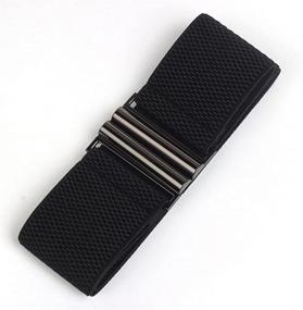 img 2 attached to 💃 Elegant and Functional: YYXR Women's Black Vintage Plus Elastic Stretchy Waist Cinch Trimmer Belt