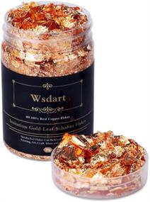 img 3 attached to 🎨 Wsdart Gilding Flakes - 10 Grams Metal Leaf Color 0 Real Copper Schabin Flakes for Resin Art, Painting and Crafts, Nail Art - Metallic Foil Flakes