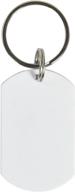 🔑 set of 10 polymer arc craft keychains - blank white dog tags for sublimation dye heat press thermal transfer (1.5 x 1 inches / 4 x 2.5 cm) logo