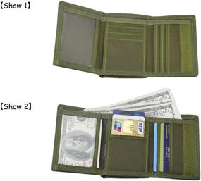 img 2 attached to JEMINAL Canvas Trifold Wallets Window Men's Accessories for Wallets, Card Cases & Money Organizers