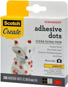 img 3 attached to Scotch 010-200UT 200/Pack Adhesive Dots: Ultra Thin, Reliable Bonding Solution