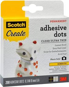 img 2 attached to Scotch 010-200UT 200/Pack Adhesive Dots: Ultra Thin, Reliable Bonding Solution