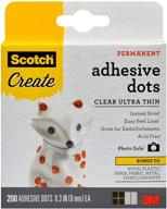 scotch 010-200ut 200/pack adhesive dots: ultra thin, reliable bonding solution logo