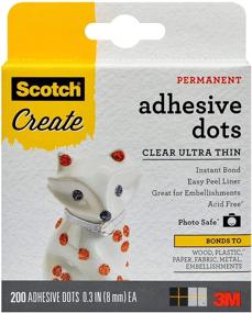 img 4 attached to Scotch 010-200UT 200/Pack Adhesive Dots: Ultra Thin, Reliable Bonding Solution