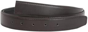 img 1 attached to 🔗 1.125 Inch Adjustable Clamp-On Gold Buckle Belt - Universal Fit Faux Leather