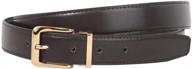 🔗 1.125 inch adjustable clamp-on gold buckle belt - universal fit faux leather logo