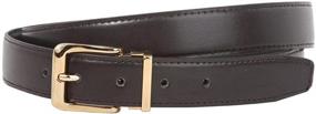 img 3 attached to 🔗 1.125 Inch Adjustable Clamp-On Gold Buckle Belt - Universal Fit Faux Leather