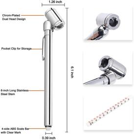 img 3 attached to 🚗Manometr GODESON для измерения давления в шинах с глубиномером протектора и 4-мя защитными колпачками на клапаны - Пружинная двухголовая шкала для измерения давления воздуха PSI (20-120) для грузовиков, автомобилей и велосипедов