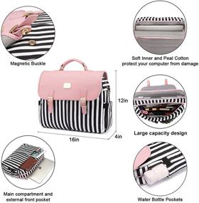 img 1 attached to 🎒 Stylish and Functional Laptop Bag for Women - LOVEVOOK Large Capacity Computer Bags in Cute Pink-Pro Design - Ideal for Business and Work