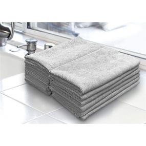 img 3 attached to 🧼 CleanAide Silver Embedded Cleaning Microfiber Towels: Ultra Cut, 12 X 12 Inches, 25-Pack - Effective Cleaning Solution!