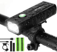 🚲 ipsxp bike light – usb rechargeable led bicycle front headlight with adjustable lightness & flashlight, waterproof ipx5, large capacity battery – select models exclude power bank feature logo