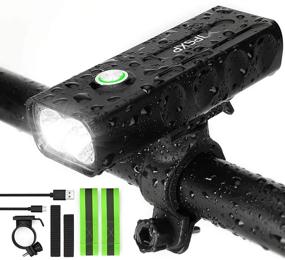 img 4 attached to 🚲 IPSXP Bike Light – USB Rechargeable LED Bicycle Front Headlight with Adjustable Lightness & Flashlight, Waterproof IPX5, Large Capacity Battery – Select Models Exclude Power Bank Feature