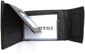 img 3 attached to Men's Black Leather Bifold Wallet Pouch for Stylish Accessories