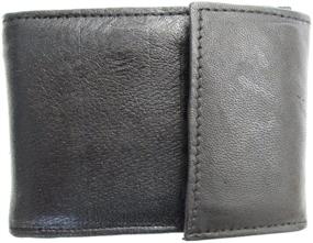 img 1 attached to Men's Black Leather Bifold Wallet Pouch for Stylish Accessories