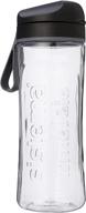 sistema hydrate 20.3 oz clear/black beverage bottle - water bottle seo-friendly logo