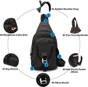 img 2 attached to Nicgid Sling Bag: The Perfect Crossbody Backpack for Outdoor Hiking, Men, and Women