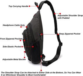 img 1 attached to Nicgid Sling Bag: The Perfect Crossbody Backpack for Outdoor Hiking, Men, and Women