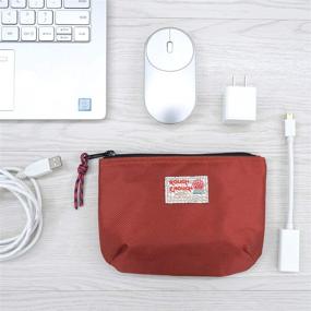 img 3 attached to 💼 Вместительная сумка Rough Enough для маленькой переносной энергобанк USB-зарядного устройства и кабелей: удобное решение для хранения аксессуаров для Мак и электроники в пути