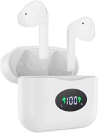 🎧 eduwell bluetooth wireless earbuds - touch control, ipx65 waterproof, bluetooth 5.1 headphones, in-ear for android & iphone - white logo