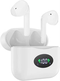 img 4 attached to 🎧 Eduwell Bluetooth Wireless Earbuds - Touch Control, IPX65 Waterproof, Bluetooth 5.1 Headphones, In-Ear for Android & iPhone - White