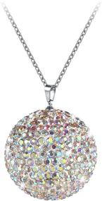 img 4 attached to 🚗 Joynaamn Car Mirror Hanging Accessories, Women's Bling Rearview Mirror Charm, Crystal Ball Pendant for Car & Home, Rhinestone Sun-Catcher Ornament with 45CM Clasp Chain, AB Colorful