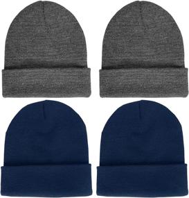 img 4 attached to 🧢 Warm Unisex LCZTN 4 Pack Winter Ski Beanie Hat for Men & Women – Knit Cap for Fishermen, Guaranteed Comfort and Style!