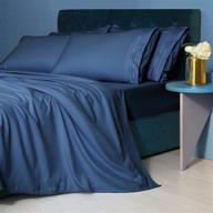 🛏️ luxurious lianlam king size sheet set - 6 piece bed sheets with 1800 thread count microfiber - navy blue king sheets - wrinkle free & breathable - deep pocket & super soft logo