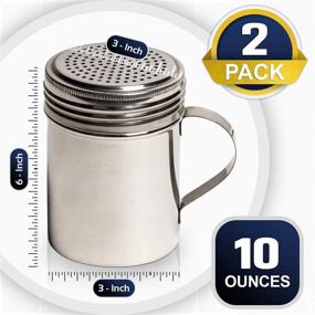 img 2 attached to 🌶️ Set of 2 Stainless Steel Versatile Dredge Shaker by Dozenegg